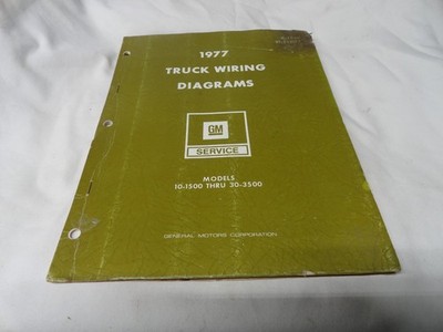 Vintage 1977 GM Service Truck Wiring Diagram Models 10-1500 Thru 30-3500 x-7730