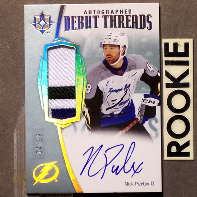 NICK PERBIX 2022/23 Ultimate Debut Threads ROOKIE AUTO /99 #ADT-NP Lightning