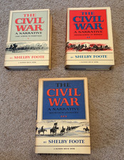 The Civil War A Narrative By Shelby Foote 3 Volume Set Random House Early Books!
