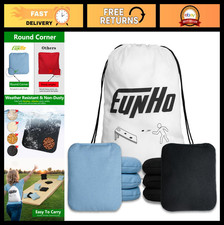 Regulation Cornhole Bags Set of 8 - All Weather Bean Bags with Carry Case for To