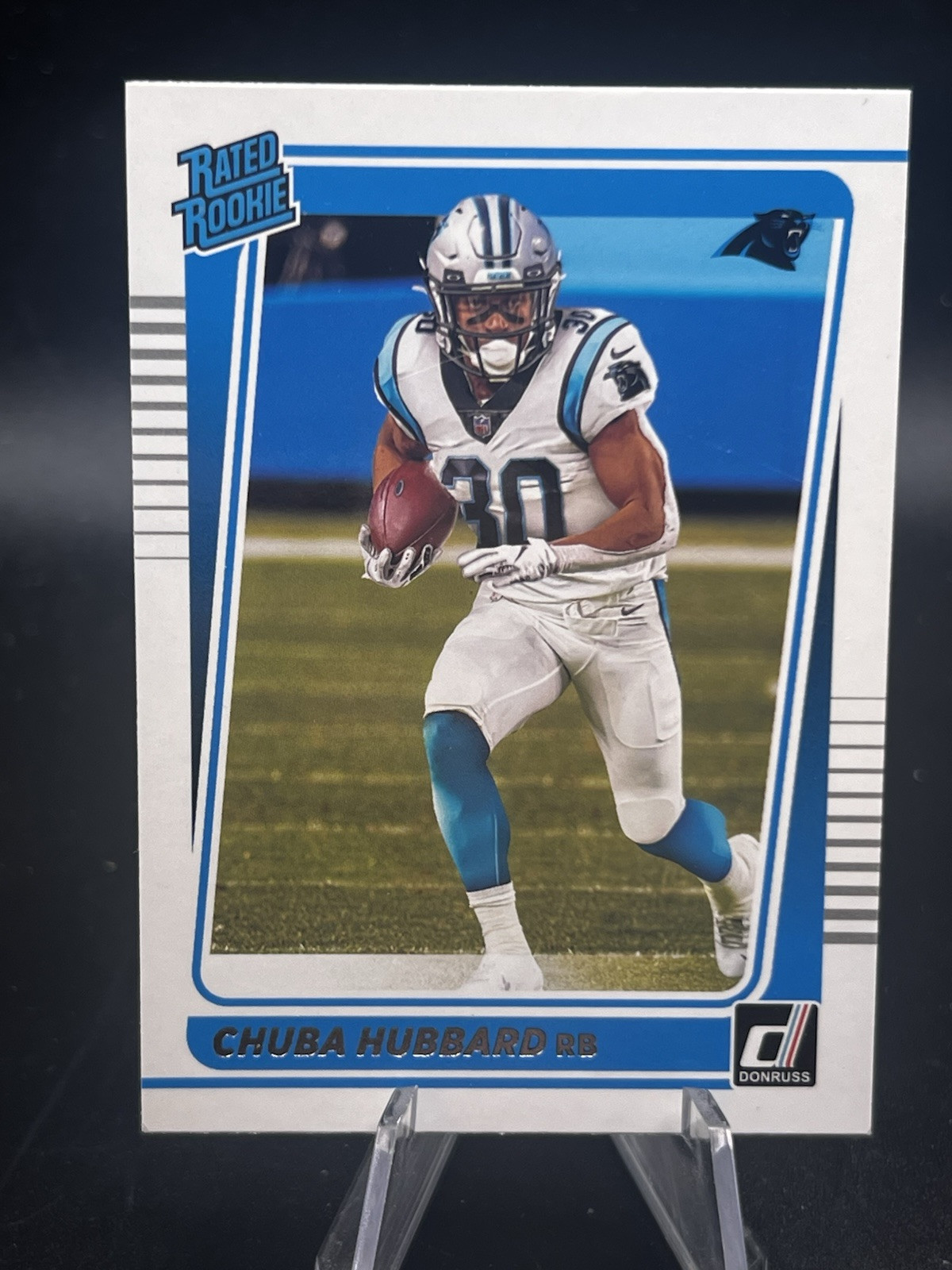 2021 Panini Donruss Rated Rookie #287 Chuba Hubbard Carolina Panthers