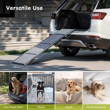 DOG RAMP FOR CAR 66" FOLDING PET RAMP FOR DOGS 200LB NON-SLIP 66" X 17"