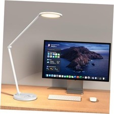 LED Desk Lamp for Home Office, Eye-Caring Modern Desk Light, 3 Color White