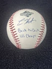KIKE HERNANDEZ SIGNED BACK TO BACK WS CHAMPS 2025 WORLD SERIES BASEBALL MLB