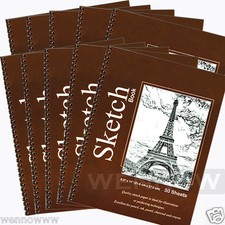 10 Pcs 30 Sheets 8.5" X 11" Side Bound Spiral Premium Sketch Book