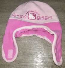 girls HELLO KITTY fleece PINK WINTER HAT one size fits most cat