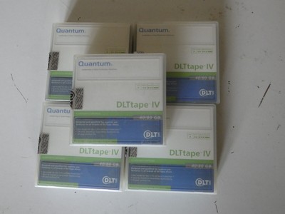 5 Stück Quantum DLT Tape IV, 80 GB, 1/2-Zoll Datenkassetten - originalversiegelt