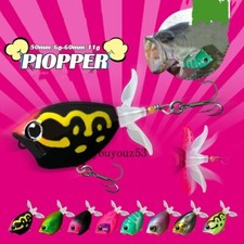 Señuelos de pesca Whopper Plopper Topwater cebo de lubina cola giratoria 4 un.