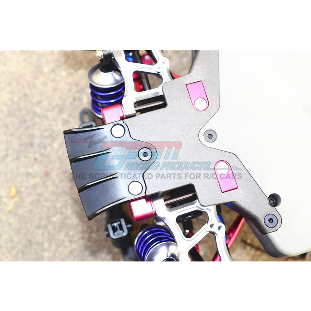 GPM Aluminium Front & Rear Shock Towers + Front (53mm) + Rear (50mm) Oil Filled Dampers For 1/10 Traxxas GT 4-Tec 2.0 83056-4/4-Tec 3.0 93054-4 - 28Pc Set Blue
