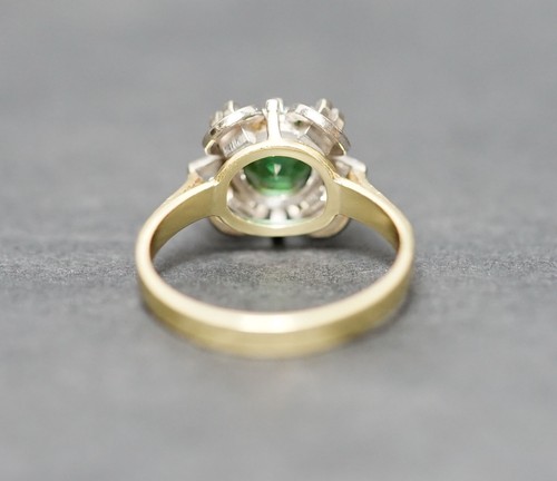 Antik Vintage Nachlass 14K /585 Gold Ring Stern Krone Turmalin Diamanten Gr:7,75 - Bild 9 von 11
