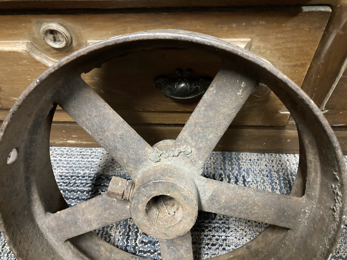 Belt Pulley Ceiling Fan VINTAGE CAST IRON FLAT BELT PULLEY