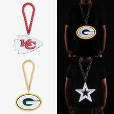 NFL Fan Chain, Big Neon Light Up Team Logo