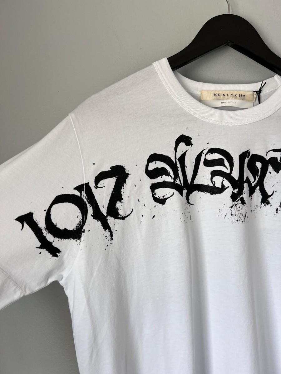 1017 Alyx 9SM Collection Logo Graphic Tee - Size Small - White 