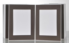 Bildermappe / Leporello - braune Passepartouts für 50 Fotos 13x18 - L300B