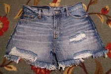 NOBO Jean Shorts Denim Juniors Size 3 Distressed Acid Washed High Rise Vintage