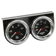 Summit Racing Gauge Kit Analog 09 Series 2 5/8 in Oil PSI Water Temperature Kit
