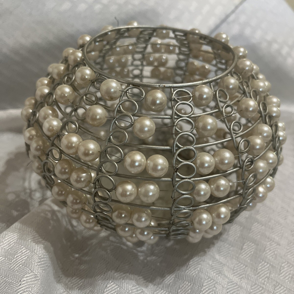 小物 belgattomi Japanese Accessory Case With Vtg White Beads Orient Round | eBay