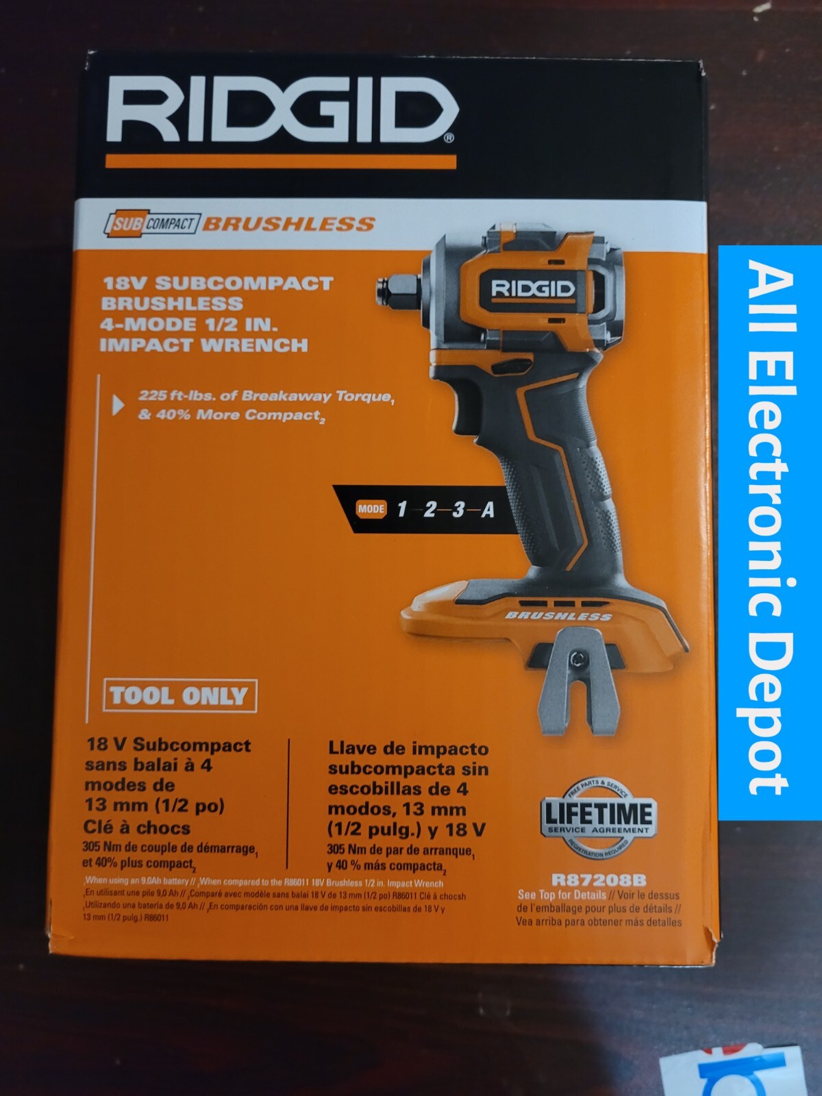 New RIDGID 18V Brushless 4Mode 1/2 In. Impact Wrench R87208B eBay