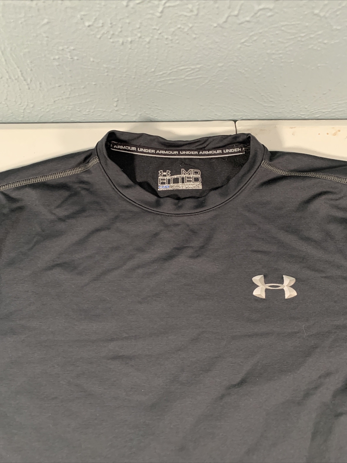Men's Under Armour Cold Gear Long Sleeve Crew Neck Fitted Shirt Sz M eBay