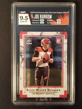 2020 Donruss Optic Joe Burrow Elite Series Rookies Gem Mint HGA 9.5 W/10 Bengals