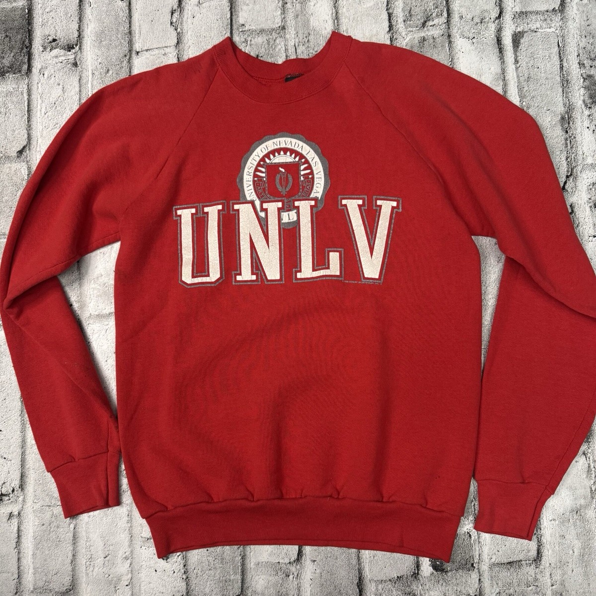 Vintage 80s UNLV Las Vegas Running Rebels Made In USA Sweatshirt Crewneck  Sz XL