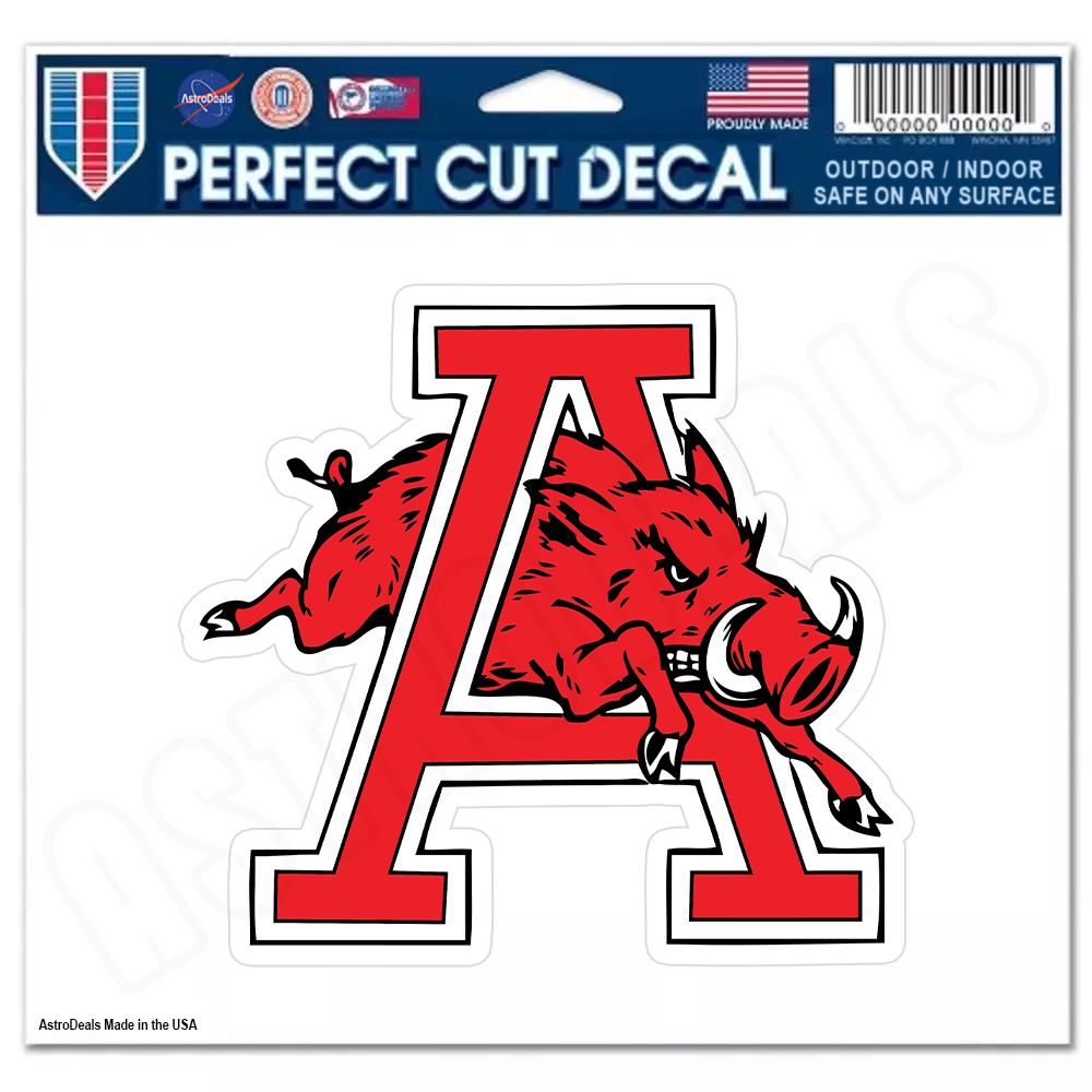 Allen Engineering Razorbacks Rider Sticker Arkansas Razorbacks Logo NCAA College Vinyl Sticker Decal *Size: 3
