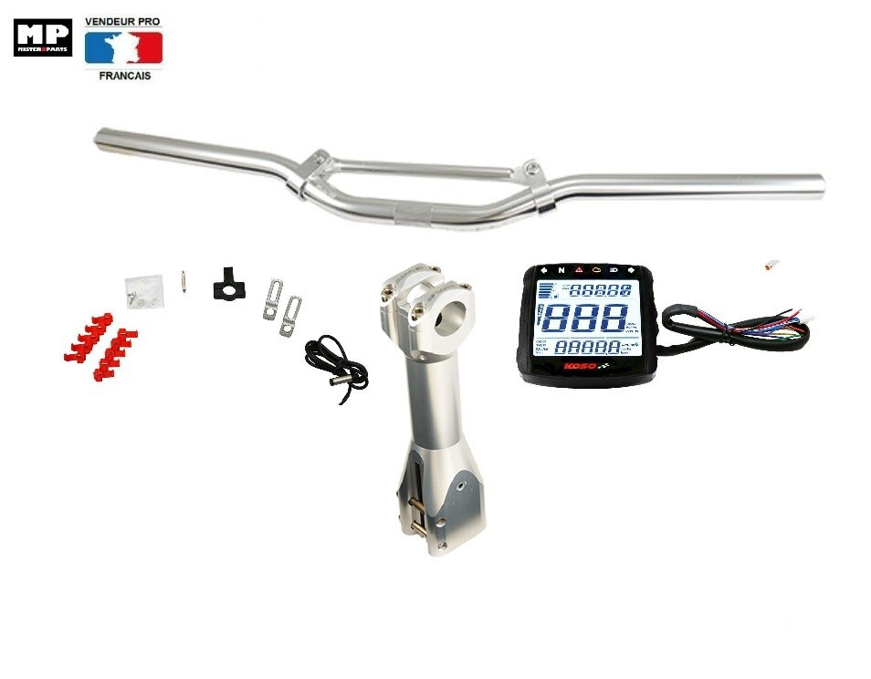 Pack Guidon Compteur Koso Potence Doppler Aluminium pour Mach G