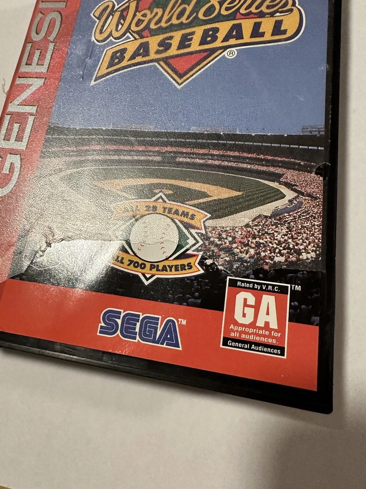 World Series Baseball (Sega Genesis, 1994) Complete In Box CIB Tested Game - Image 3 of 4