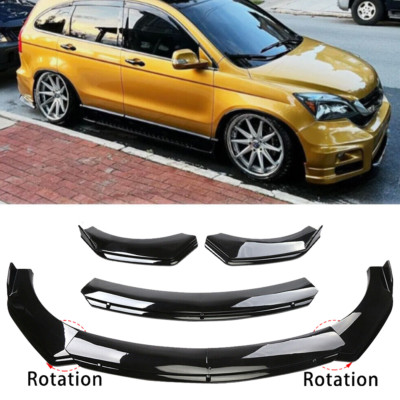 Gloss Black Car Front Bumper Spoiler Lip Splitter Body Kit For Honda Pilot