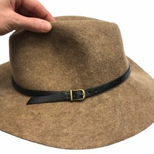 Wool Fedora Hat One Size Fits All 100 wool Tan Brown Boho Western Festival