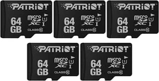 Patriot LX Series Micro SD Flash Memory Card 64GB - 5 Pack