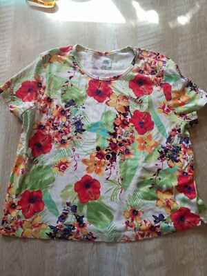 Westbound Floral Print Top Size 2x