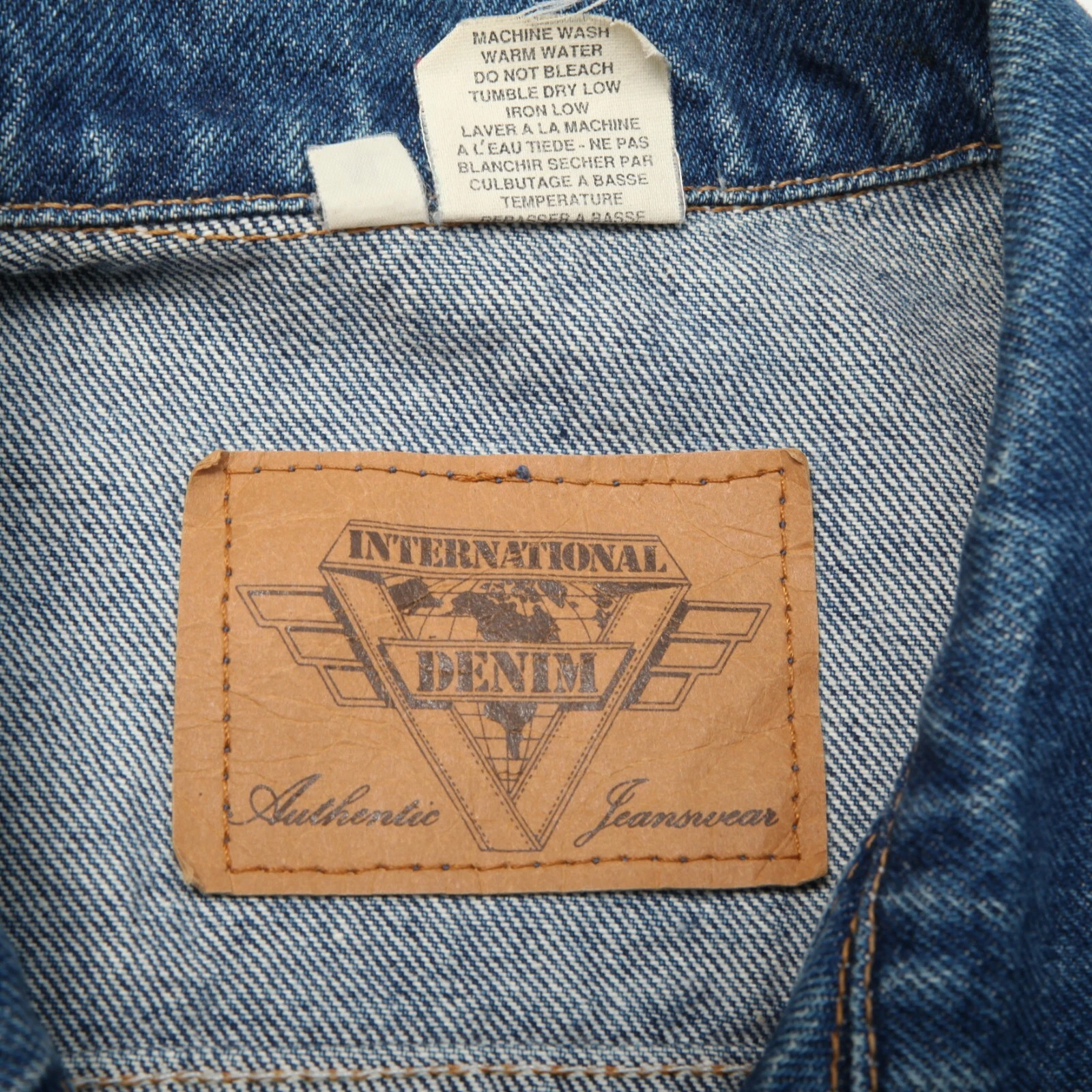 Vintage 1992 Caesar's Palace World Champion Holyfield Holmes Denim Jacket Mens L - product detail image 4