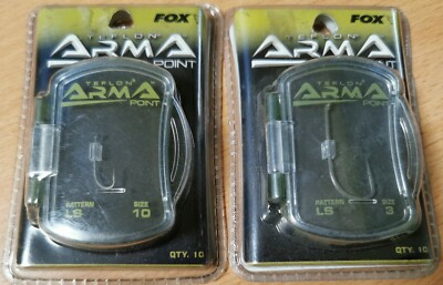 Fox Teflon Arma Point Hooks LS Size 3 and 10 / Carp Fishing / Feeder Fishing