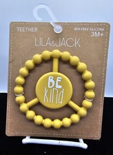 Lila  Jack Be Kind Yellow Baby Teether BPA Free Silicone 3M Infant