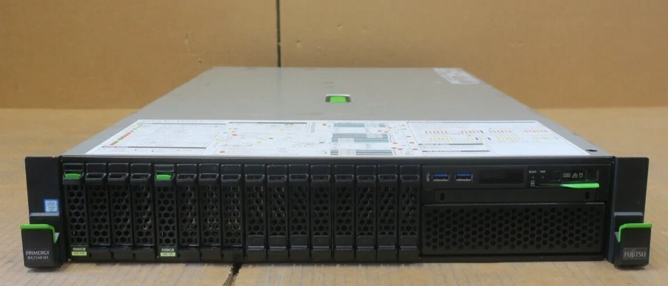 Fujitsu Primergy RX2540 M1 2x 6C E5-2620v3 128GB RAM 2x 900GB HDD 8-Bay Server - Image 2 of 2
