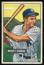 1951 Bowman #65 Mickey Vernon Washington Senators