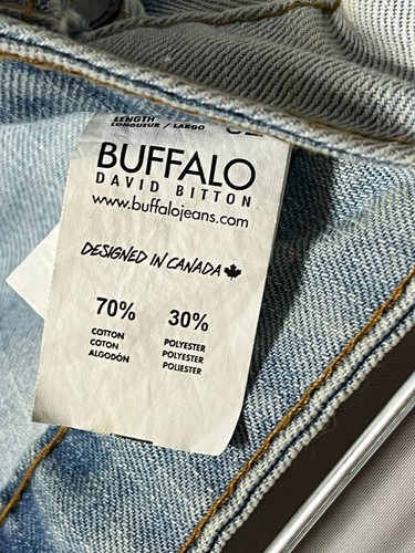 Buffalo David Button Jeans Men’s Size Waist 40” Length 32 Slim Straight - Picture 6 of 15