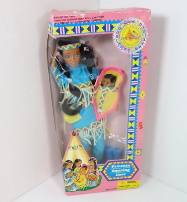 1994 Princess Running Deer Baby Native American Doll Kid Kore READ Damaged Box