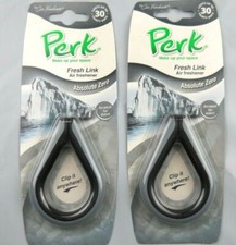 Air Freshener Car Auto Perk Hang Or Clip On Absolute Zero Fragrance Lot Of 2