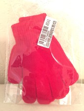 Childrens Red knit winter gloves