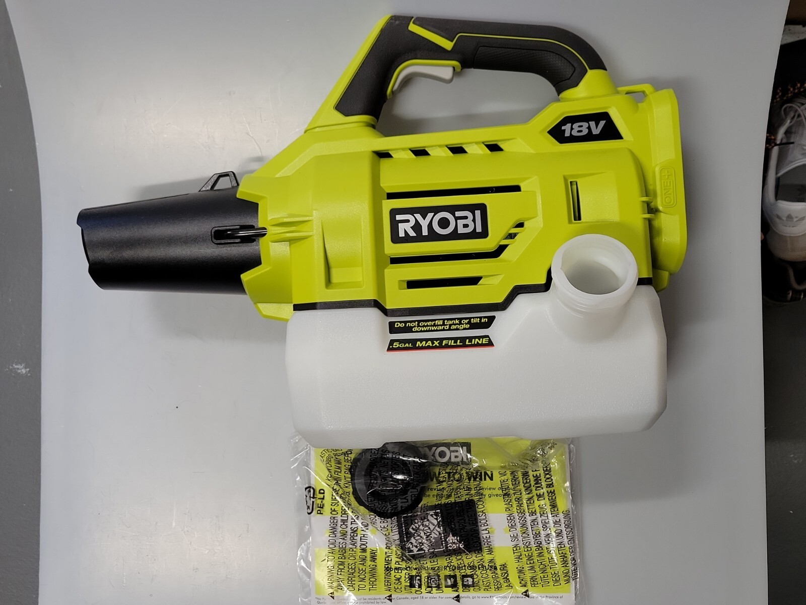 Ryobi P2805 One+ 18 Volt Cordless Chemical Fogger/Mister Tool Only eBay