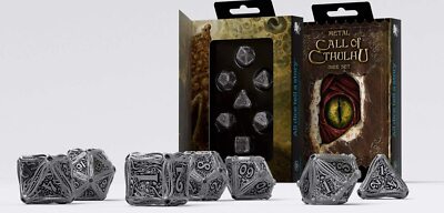 QWSSMCT35 - Metal Call of Cthulhu Dice Set (7) (Q Workshop Würfel)