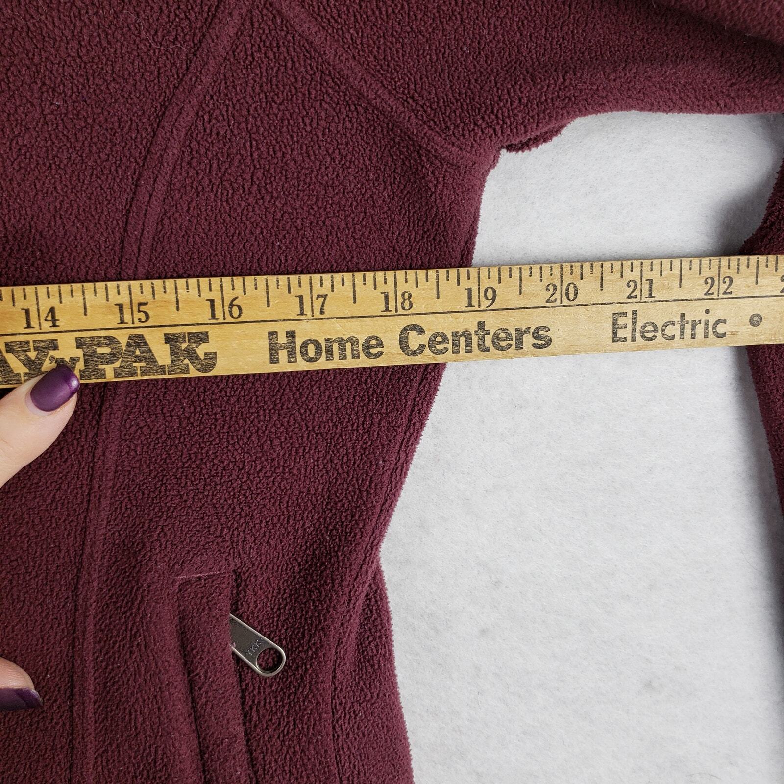 The North Face Women's S Full Zip Fleece Sweatshirt Jacket Dark Maroon Burgundy thumbnail 2