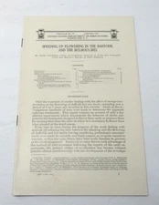 U.S. Department of Agriculture Booklet 1936 Flowering of Daffodil Bulbous  Iris