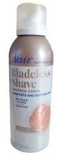 Lot of 3  Nair Hair Remover Blade-Less Shave whipped creme Rosewater 5oz 