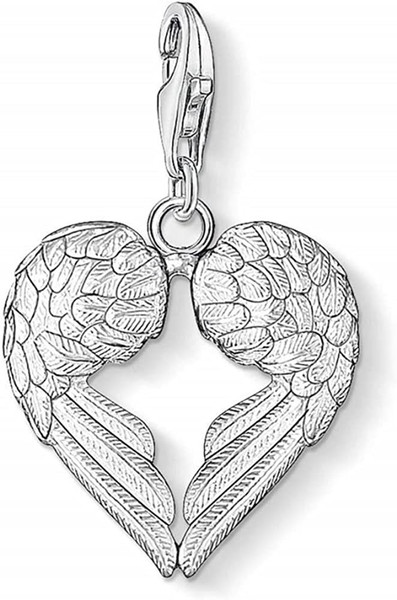 Thomas Sabo Damen Charm-AnhäNger Herz FlüGel Charm Club 925 Sterling Silber 0613-image