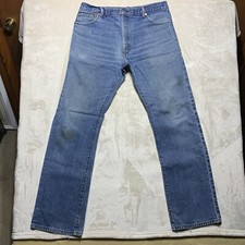 Levis 517 Jeans Mens 36x34 Blue Boot Cut Denim Pants Faded Distressed Y2K
