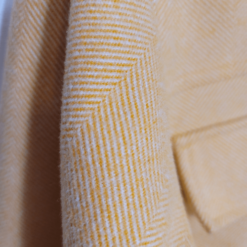 Madewell yellow brushed herringbone knit shirt jacket sz xsmall - Picture 4 of 8