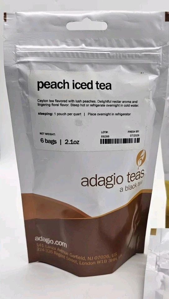 Adagio Teas Raspberry Patch Herbal Jasmine Phoenix Pearls Green Peach Black tea - Image 3 of 4